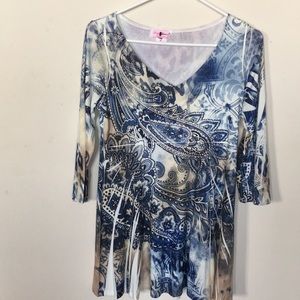 Pretty Woman Paisley Top with embellishments